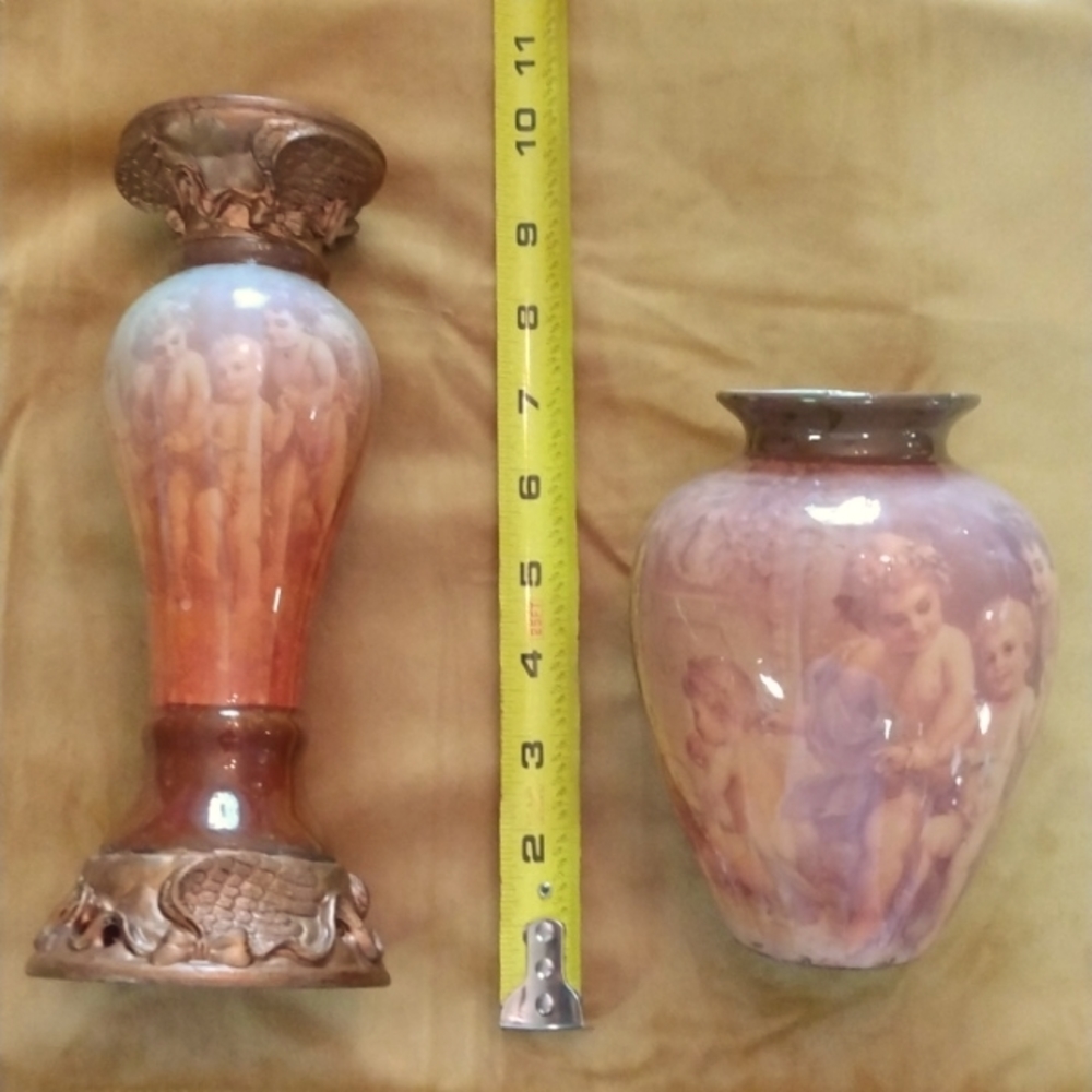 2 FOR $15 BUNDLE SALE! Home candle holder/ vase set for angel lover Gift for her